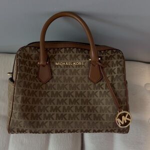 Michael Kors Brown MK Logo Satchel